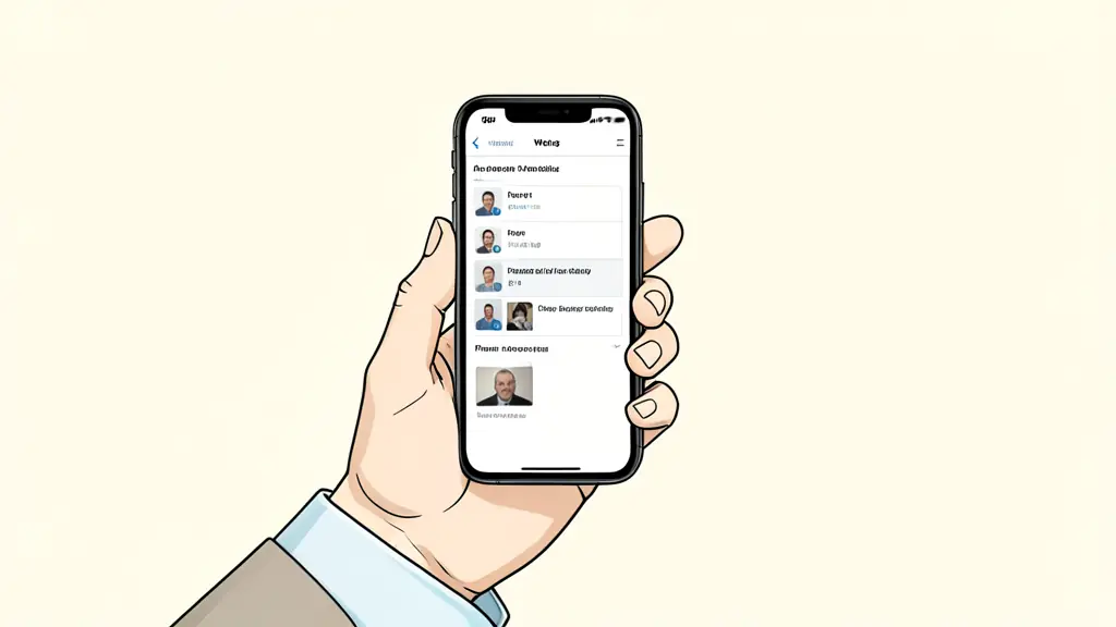 Employee holding a personal smartphone with a separate work profile visible, managed applications grouped together, private photos remaining untouched, editorial office photography, no text or logo